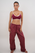 COMFORTABLE RELAXED FIT NYLON PANTS
