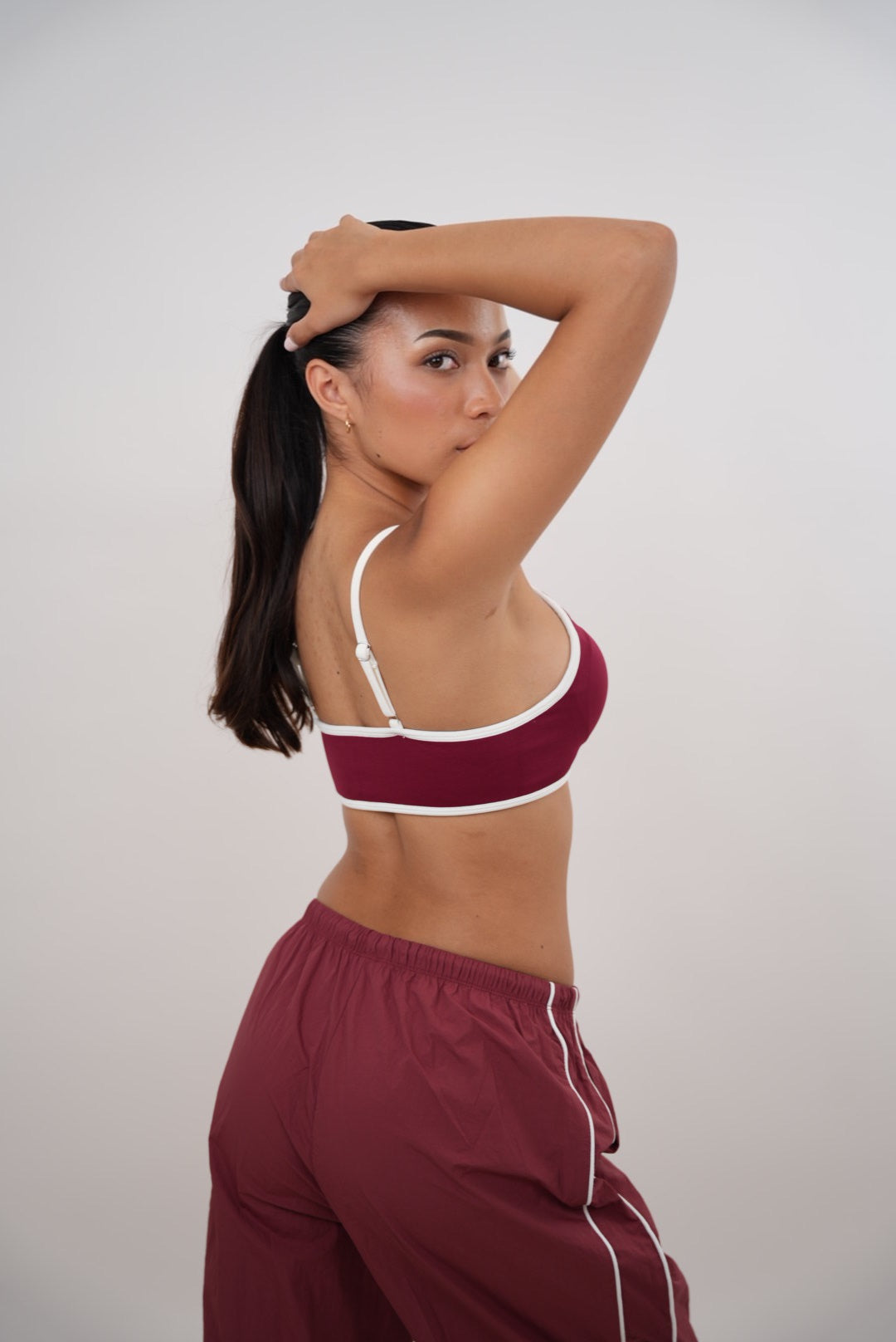 COMFORTABLE RELAXED FIT NYLON PANTS