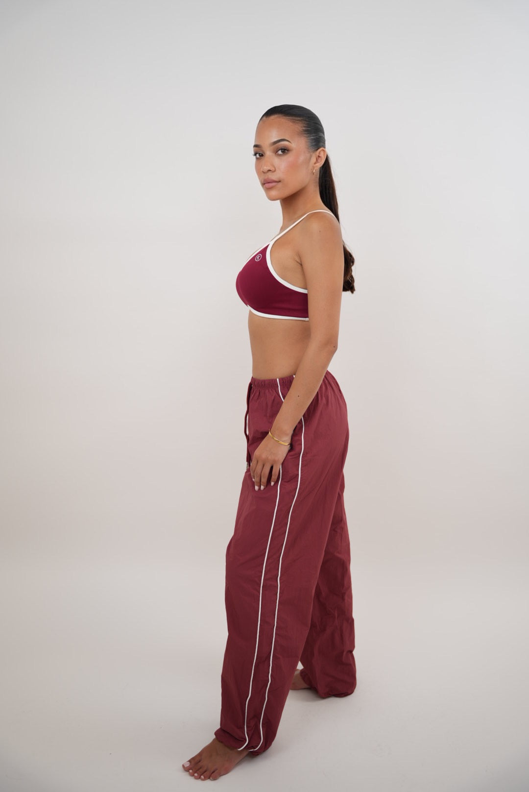 COMFORTABLE RELAXED FIT NYLON PANTS