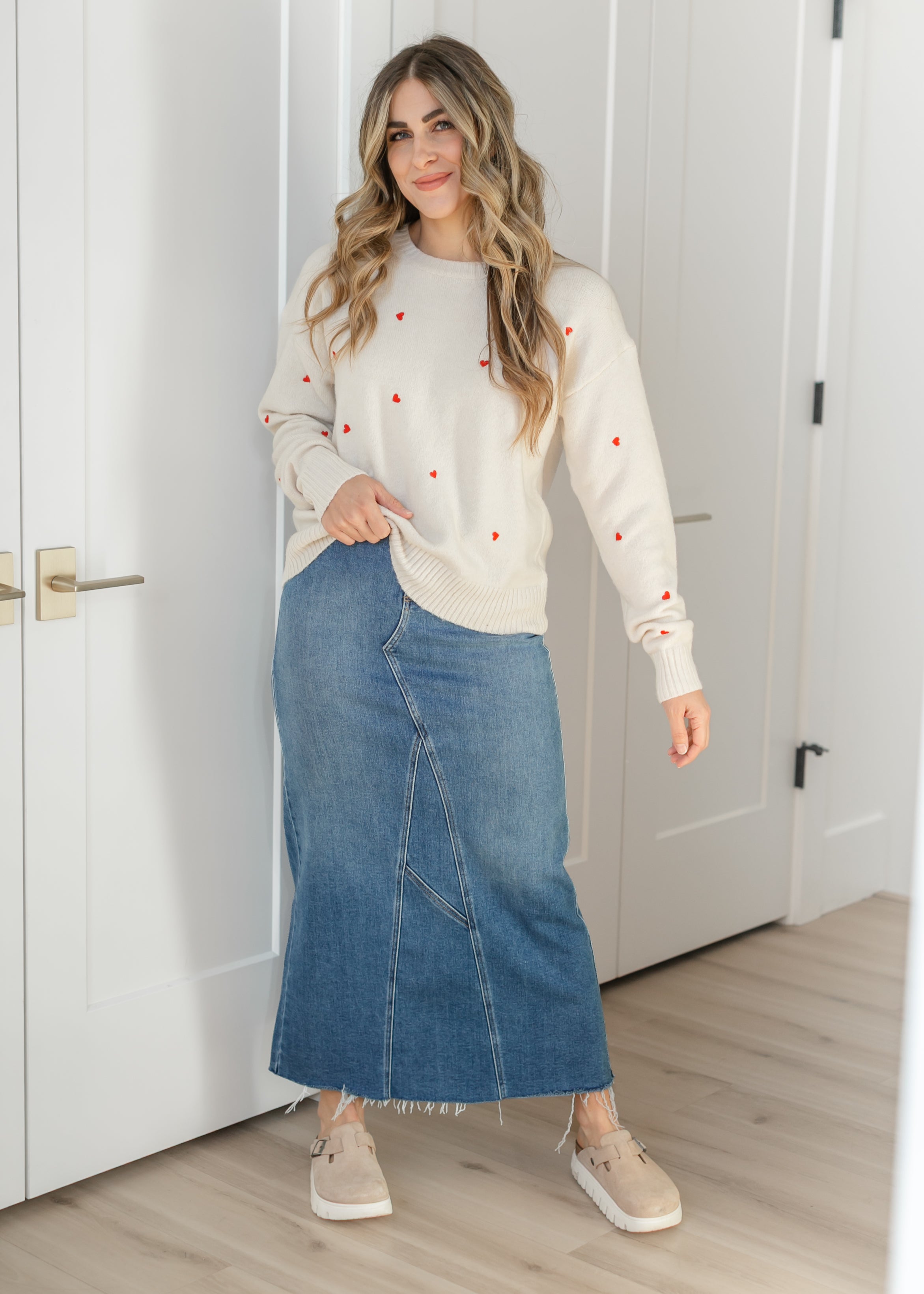 Lee A-Line Raw Hem Maxi Skirt - FINAL SALE
